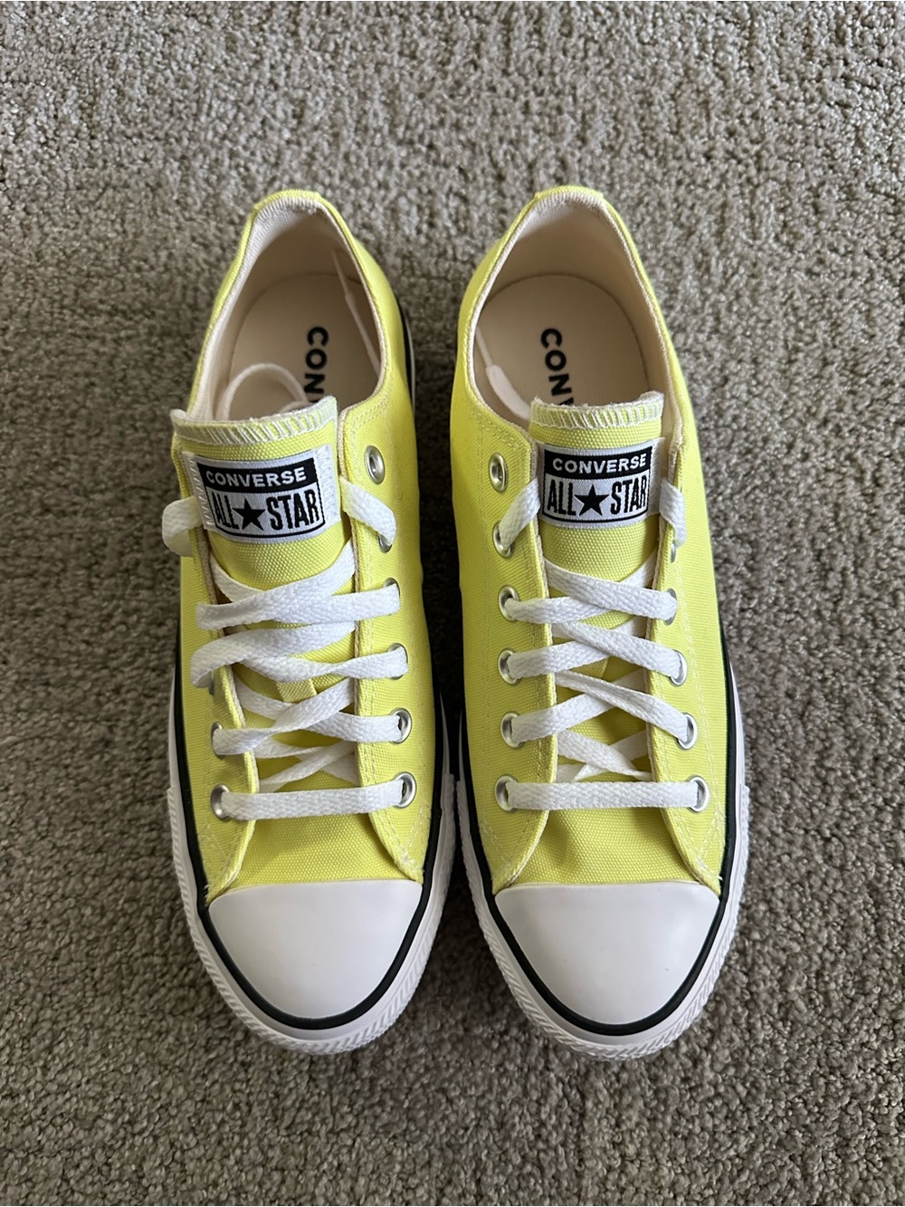 Converse Women’s Low Top Sneakers in Yellow with White Accents
